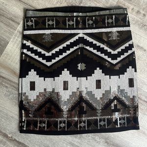 Express sequin skirt